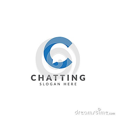 Chat logo vector design template Vector Illustration