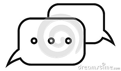Chat message bubbles with three dots. Dialog icon Vector Illustration