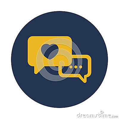 Chat, message, great, email Color with Background vector icon which can easily modify or edit Vector Illustration