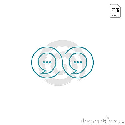 Chat Message, speech, Conversation logo or icon vector isolated Vector Illustration