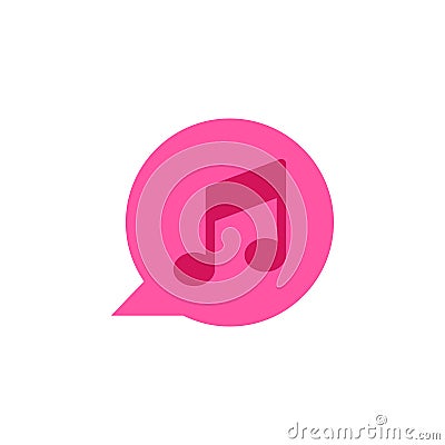Chat, music color icon. Element of color chat icon. Premium quality graphic design icon. Signs and symbols collection icon for Stock Photo