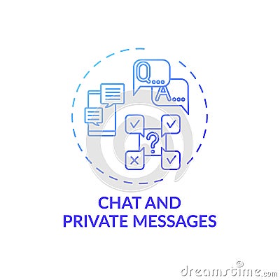 Chat and private messages concept icon Vector Illustration