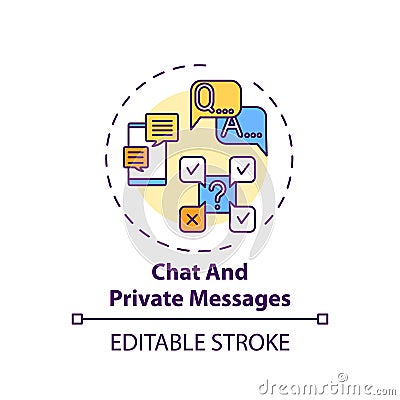 Chat and private messages concept icon Vector Illustration