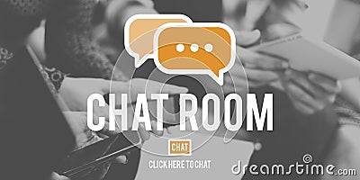 Chat Room Online Messaging Communication Connection Technology C Stock Photo