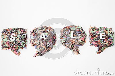 Comic balloons and SALE Stock Photo