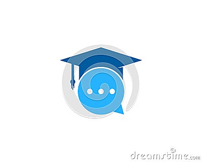 Chat Talk Education Icon Logo Design ELement Vector Illustration