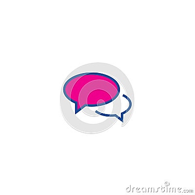 Chat thin line color icon. Icon for web and user interface Stock Photo