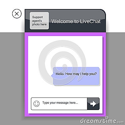 Chat window for smartphone Vector Illustration