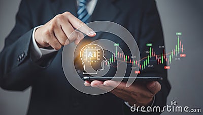 Chatbot conversation Ai Artificial Intelligence technology online customer service.Digital chatbot, robot application, OpenAI Stock Photo