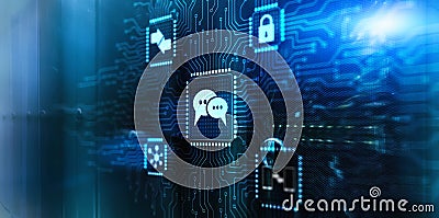 Chatbot Customer service automation NLP natural language processing 2023 Stock Photo