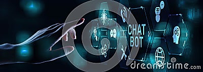 Chatbot Customer service automation NLP natural language processing business technology concept Stock Photo