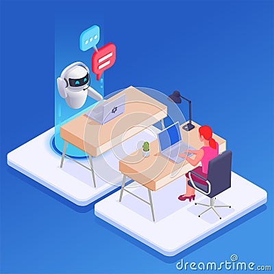 Chatbot Messenger Concept Design Vector Illustration