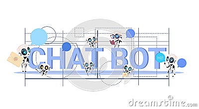 Chatbot Service Abstract Geometrical Background Modern Technology Of Technical Support Chatter Bot Concept Vector Illustration