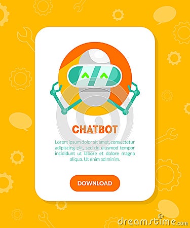 Chatbot Website, Landing Page Template, Mobile Chat Technology, Message App Vector Illustration Vector Illustration