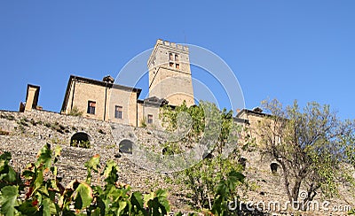 Chateau in Aosta Stock Photo