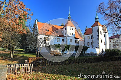 Chateau in Benesov nad Ploucnici Stock Photo