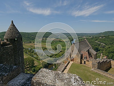 Chateau Beynac, medieval castle in Dordogne Stock Photo