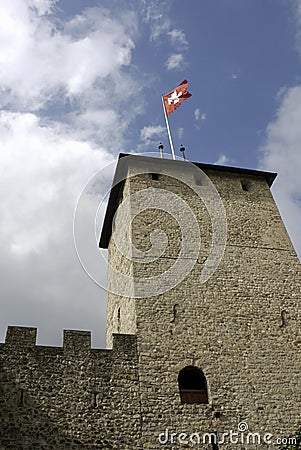 Chateau Chillon Tower Editorial Stock Photo