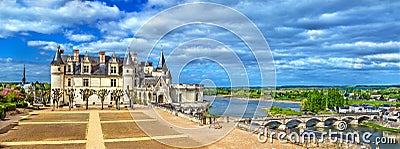 Chateau d`Amboise, one of the castles in the Loire Valley - France Stock Photo