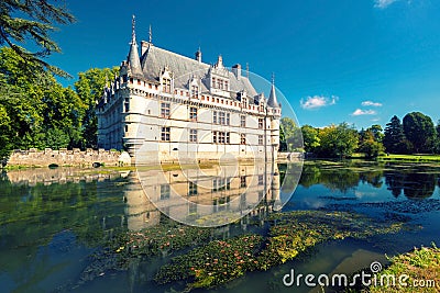 The chateau de Azay-le-Rideau, France Stock Photo