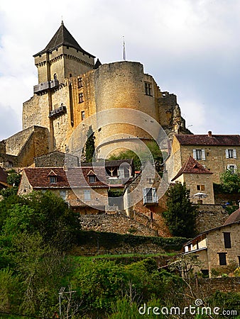 Chateau de Castelnaud-la-Chapele ( France ) Stock Photo