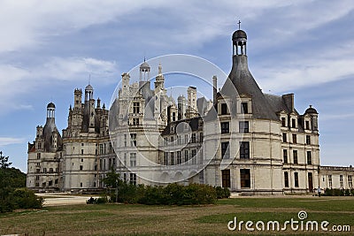 Chateau de Chambord, Chambord, Loire Valley, France - shot August, 2015 Editorial Stock Photo