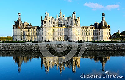 Chateau de Chambord is the largest chateau in the Loire Valley, France Stock Photo