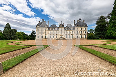 Chateau de Cheverny France. Chateaux of the Loire Valley Editorial Stock Photo