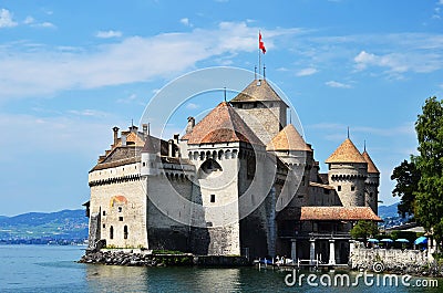 Chateau de Chillon, Montreux, Switzerland Editorial Stock Photo