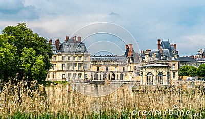 Chateau de Fontainebleau, one of the largest French royal palaces. Stock Photo