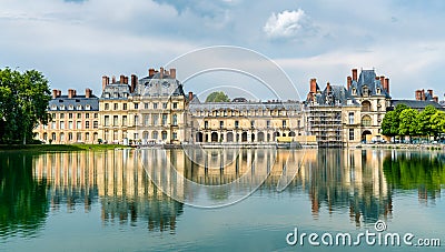 Chateau de Fontainebleau, one of the largest French royal palaces. Stock Photo