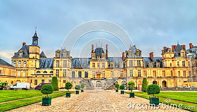 Chateau de Fontainebleau, one of the largest French royal palaces. Stock Photo