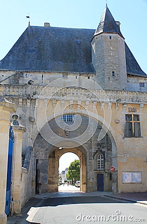 Chateau de Jonzac. ( France ) Stock Photo