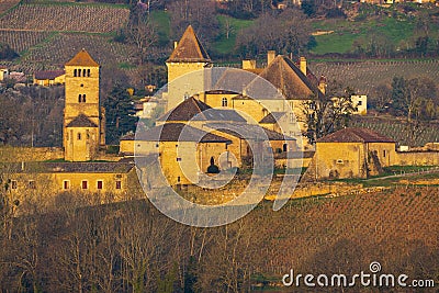 Chateau de Pierreclos castle, Saone-et-Loire departement, Burgundy, France Stock Photo