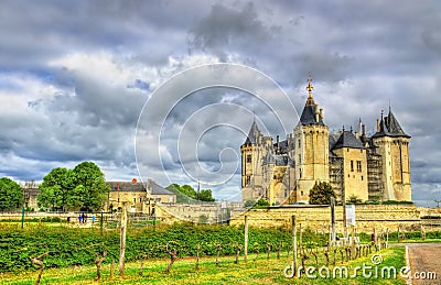 Chateau de Saumur in the Loire Valley, France Stock Photo