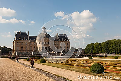 Chateau de Vaux le Vicomte ans its garden Editorial Stock Photo