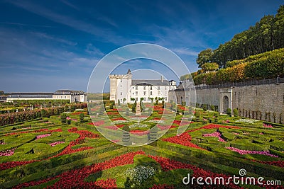 Chateau de Villandry, Loire Valley, France Editorial Stock Photo