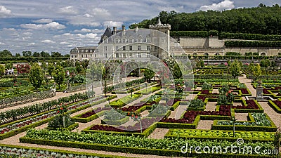 Chateau de Villandry Loire Valley France Stock Photo