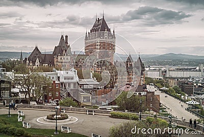 Quebec City Chateau Frontenac Editorial Stock Photo