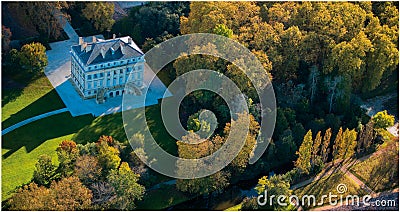Chateau Margaux , Aerial view, Bordeaux Vineyard Stock Photo