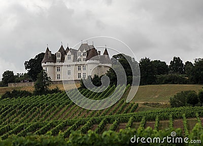 Chateau Monbazillac - Vineyard, France Stock Photo