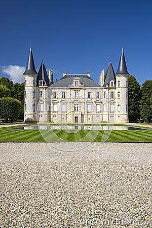 Chateau Pichon Longueville Baron, Medoc, France Stock Photo