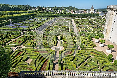 Chateau Villandry, France Editorial Stock Photo