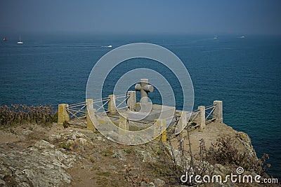 Chateaubriand tomb on the city of St Malo Stock Photo