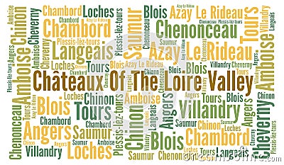 Chateaux of the Loire valley in France Stock Photo