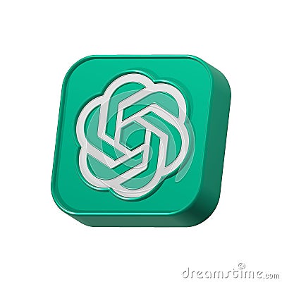 chatgpt logo open ai 3d symbol rendering Editorial Stock Photo