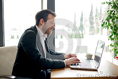 Chating on a social network Stock Photo