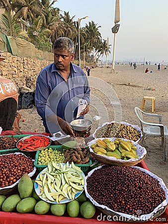 Chatpata food - Street Vendor, India Editorial Stock Photo