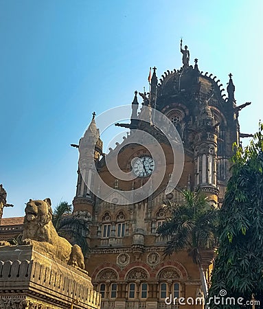 Chatrapati Shivaji maharaj Terminus Mumbai CSMT Editorial Stock Photo