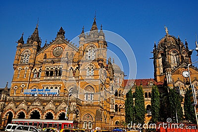Chatrapati Shivaji Terminus Mumbai Editorial Stock Photo